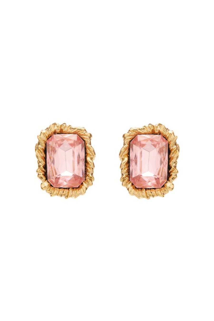 Women OSCAR DE LA RENTA Earrings | Lintzer Button Earring Rose