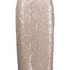 Women MSGM Skirts | Sequin Midi Skirt Light Pink