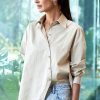 Women TIBI Tops | Asymmetrical Shirt Ash