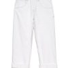 Women FRAME Pants | Oversized Denim Pant Rumpled Blanc