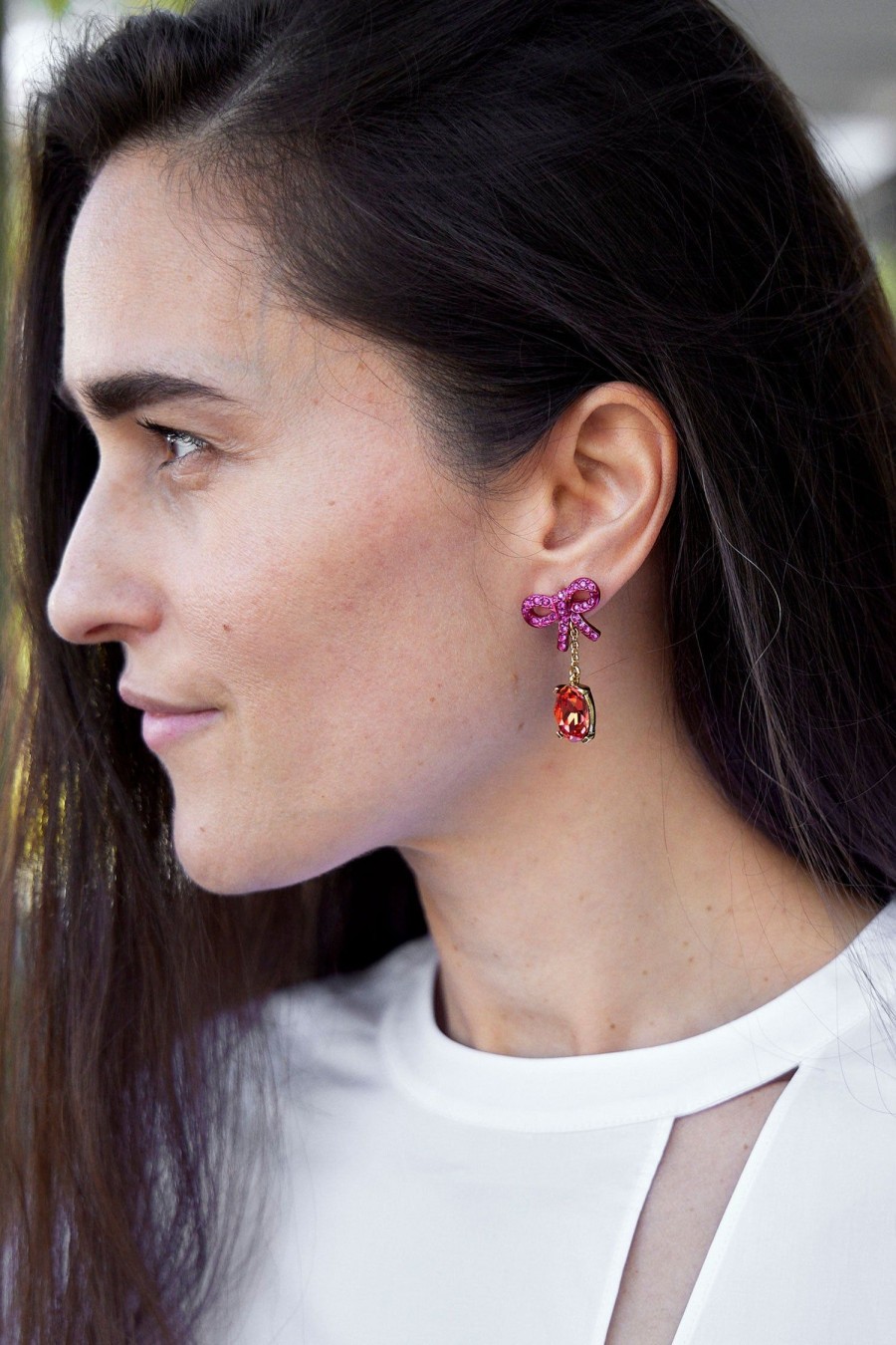 Women OSCAR DE LA RENTA Earrings | Lil Bobbie Earring Pink Multi