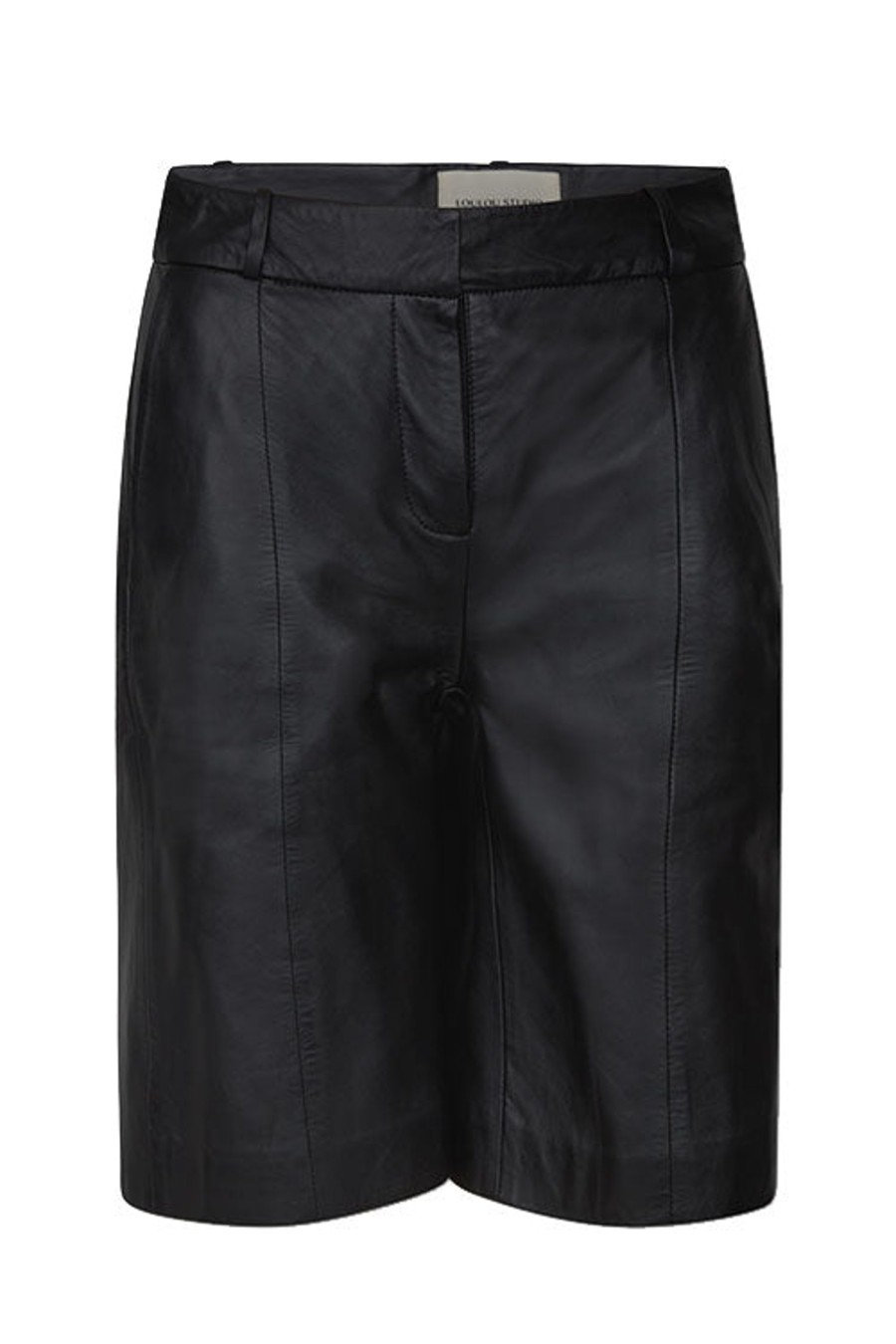 Women LOULOU STUDIO Shorts | Kiltan Leather Bermuda Black