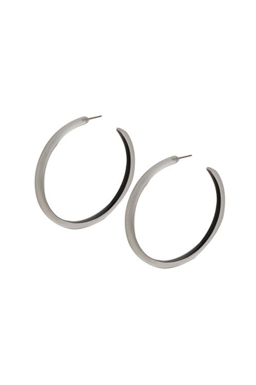 Women ALEXIS BITTAR Earrings | Slim Medium Hoop Silver