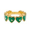 Women YVONNE LEON Rings | Multi Hearts Ring Malachite