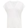 Women FRAME Tops | Le Mid Rise V Tee Blanc