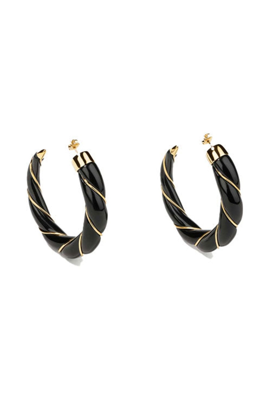 Women AURELIE BIDERMANN Earrings | Diana Twist Earrings Noir