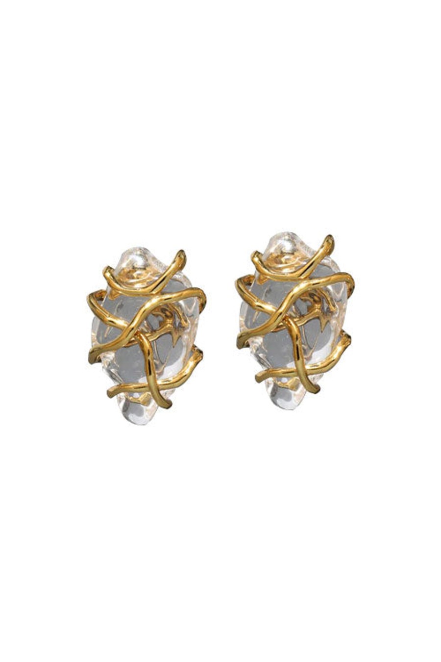 Women ALEXIS BITTAR Earrings | Twisted Liquid Lucite Earring Gold