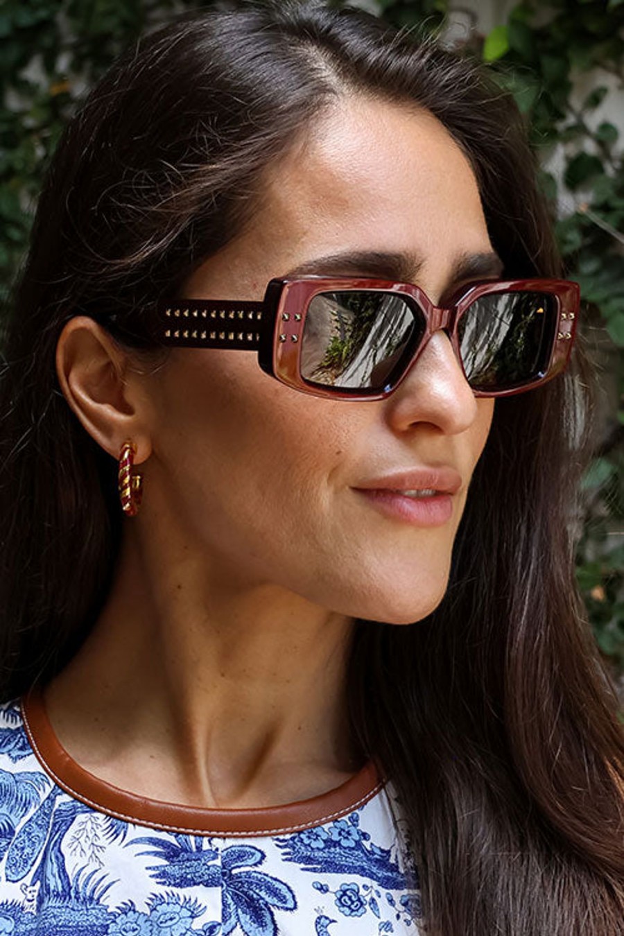 Women VALENTINO EYEWEAR Sunglasses | V-Cinque Sunglasses Bordeaux