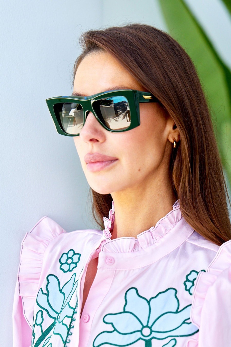 Women BOTTEGA VENETA Sunglasses | Bv1270S Sunglasses Green