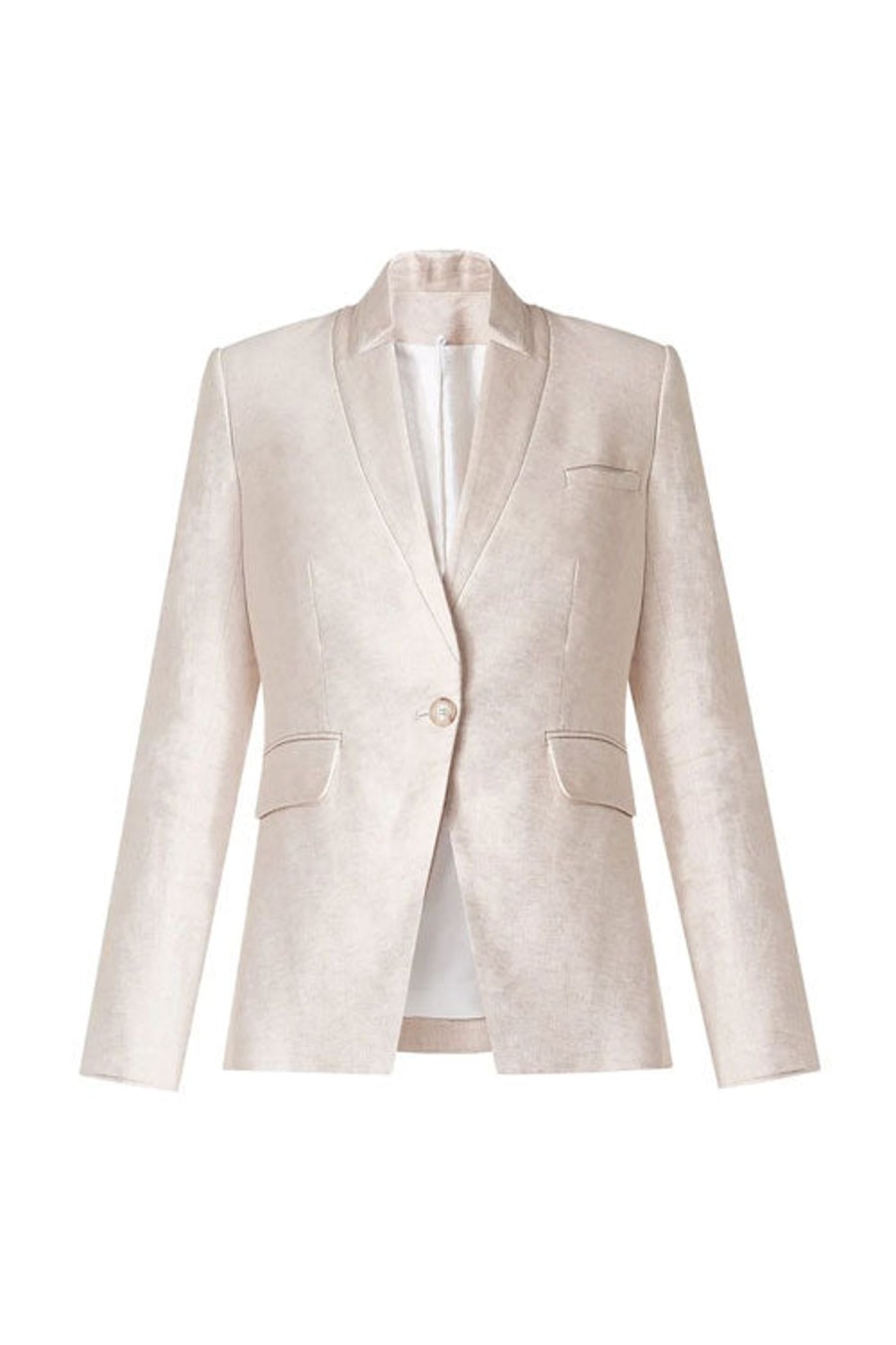 Women VERONICA BEARD Jackets | Upcollar Dickey Jacket Beige