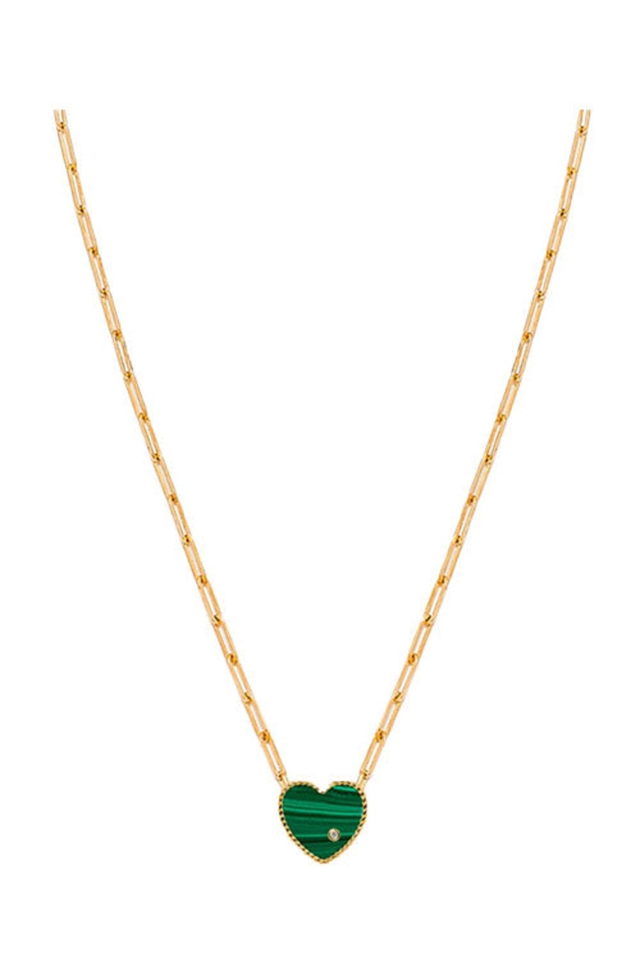 Women YVONNE LEON Necklaces | Solitaire Heart Necklace Malachite