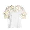 Women SEA Tops | Cleo Crochet T Shirt White