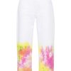 Women MSGM Pants | Tie-Dye Jeans White Multi