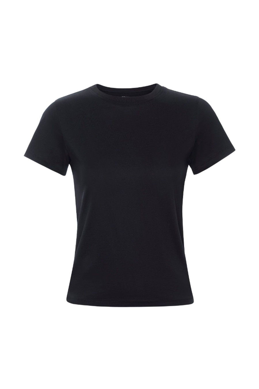 Women FRAME Tops | Fitted Crew Tee Black