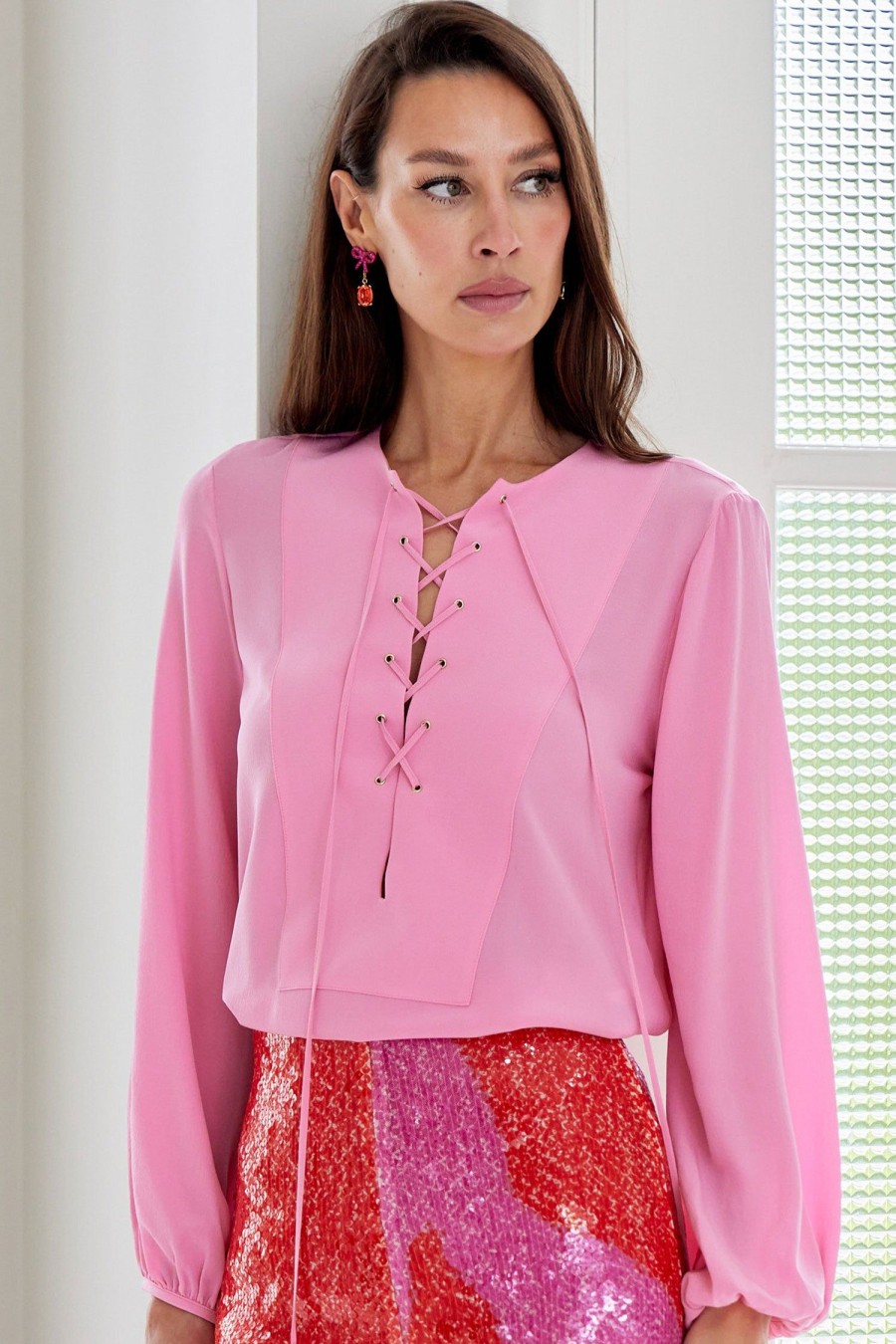 Women SILVIA TCHERASSI Tops | Merve Blouse Pink