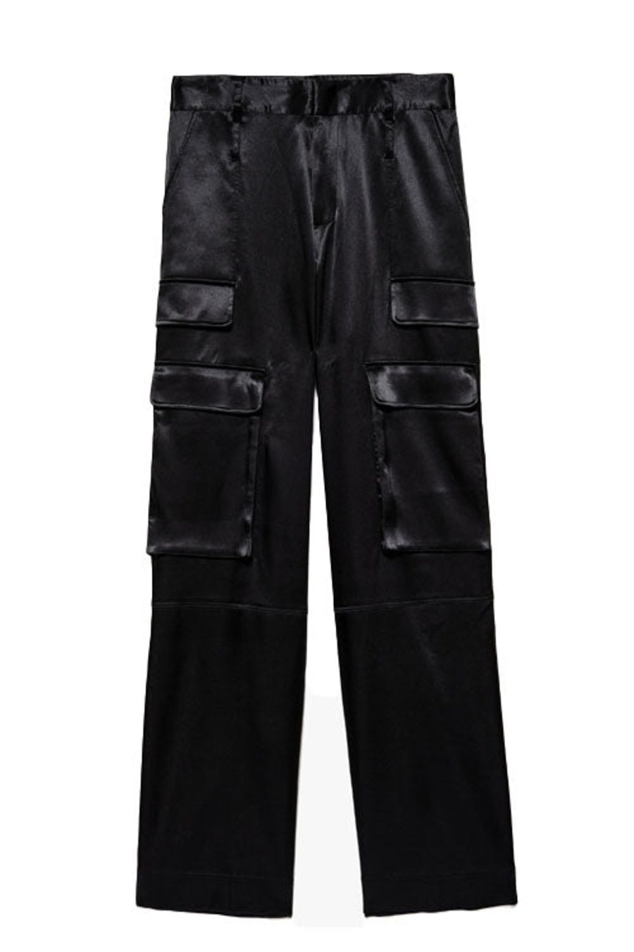 Women FRAME Pants | Relaxed Straight Cargo Pant Noir