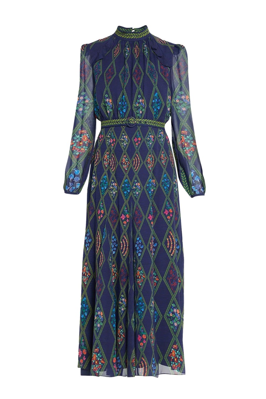 Women SALONI Dresses | Jacqui-B Dress Navy Multi