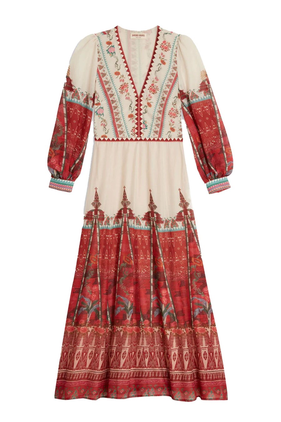 Women EMPORIO SIRENUSE Dresses | Adelaide Saladin Dress Red Multi