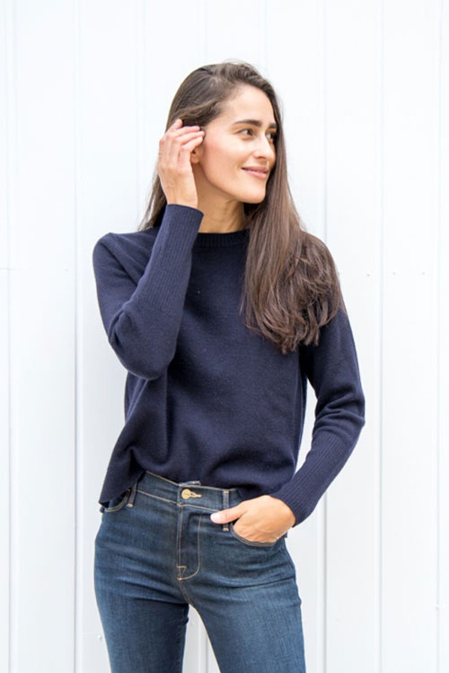 Women CHINTI AND PARKER Tops | The Boxy Sweater Navy