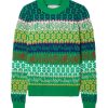 Women LINGUA FRANCA Knitwear | Lingua Franca Logo Knit Green Multi