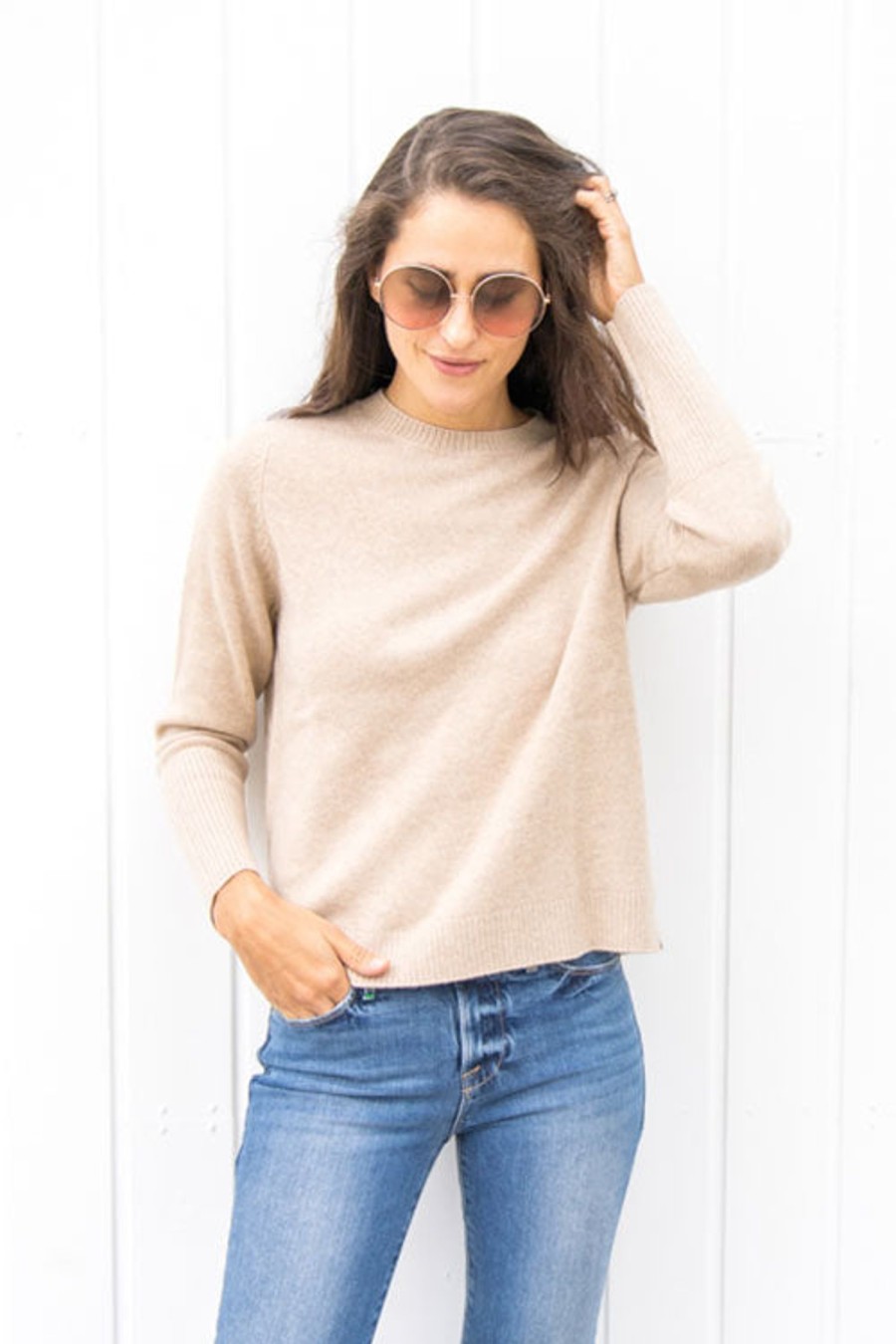 Women CHINTI AND PARKER Tops | The Boxy Sweater Oatmeal