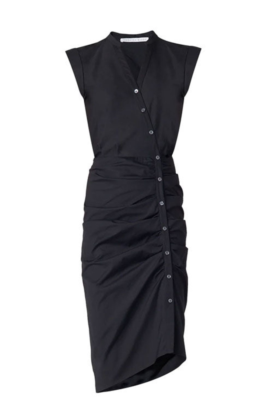 Women VERONICA BEARD Dresses | Ruched Shirt Dress Black