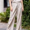 Women TIBI Pants | Crispy Nylon Stella Cargo Pant Desert Sand