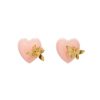 Women OSCAR DE LA RENTA Earrings | Semiprecious Heart Earrings Rose Quartz