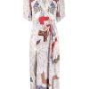 Women ETRO Dresses | Patchwork Wrap Dress White Multi