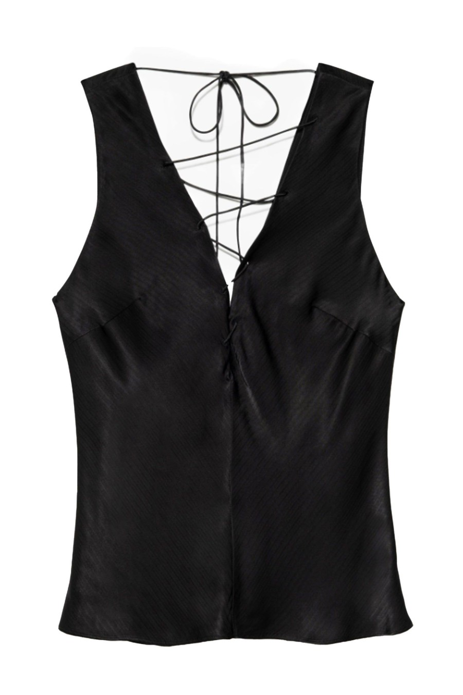 Women FRAME Tops | Lace Front Tank Noir