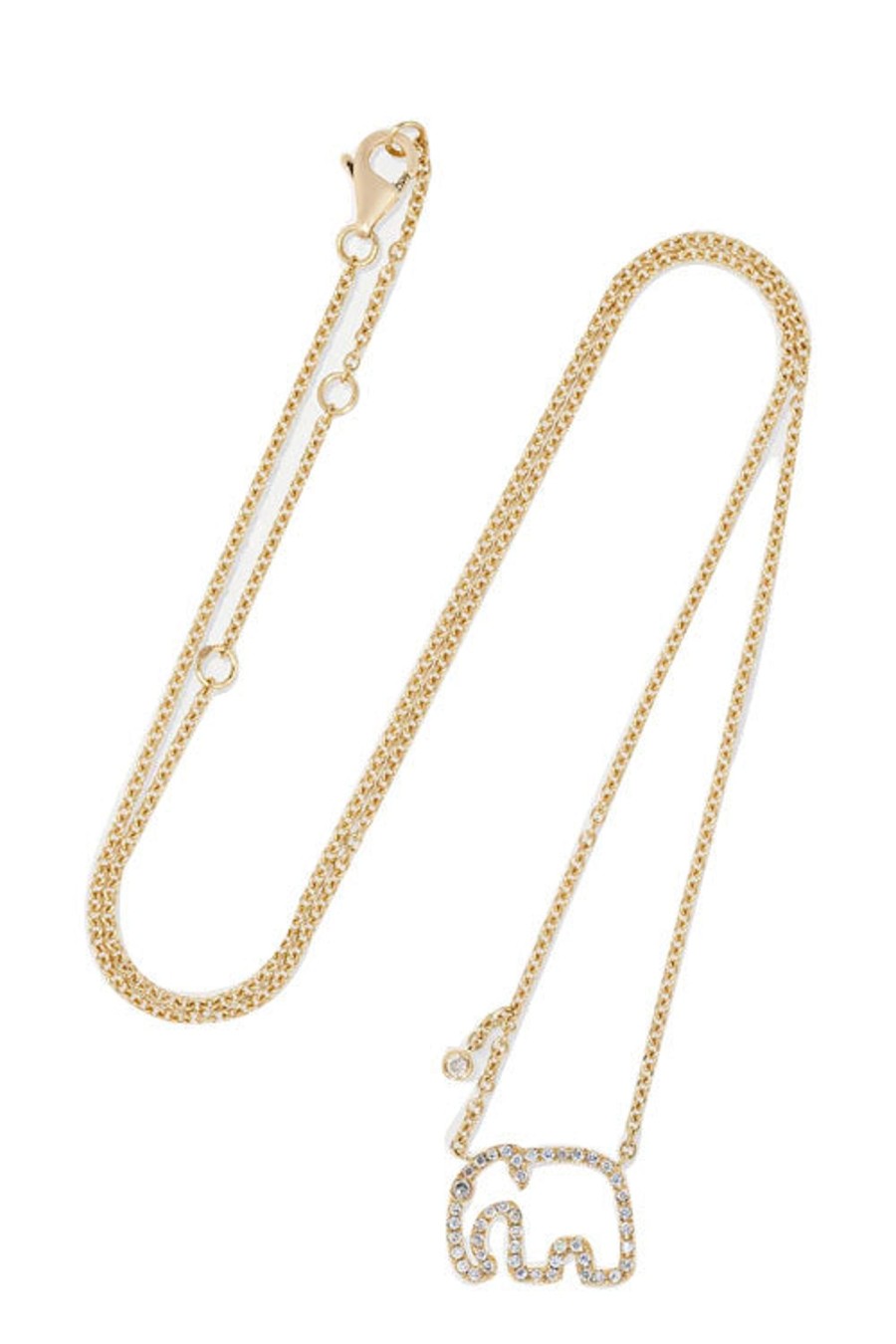 Women YVONNE LEON Necklaces | Diamond Elephant Necklace Gold