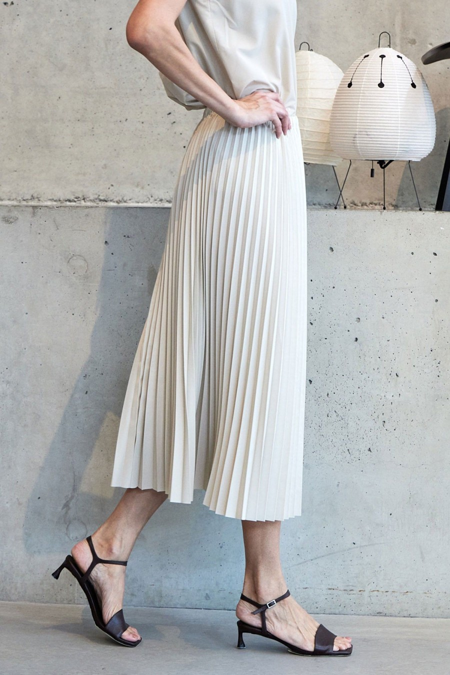 Women TIBI Skirts | Sporty Nylon Sunray Skirt Ash