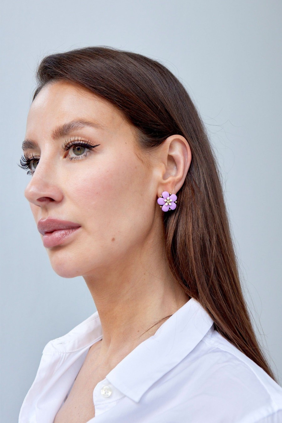 Women OSCAR DE LA RENTA Earrings | Sakura Cookie Earring Lilac