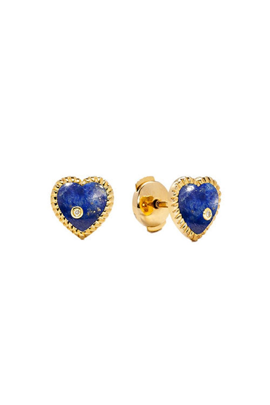 Women YVONNE LEON Earrings | Pair Of Hearts Earring Lapis