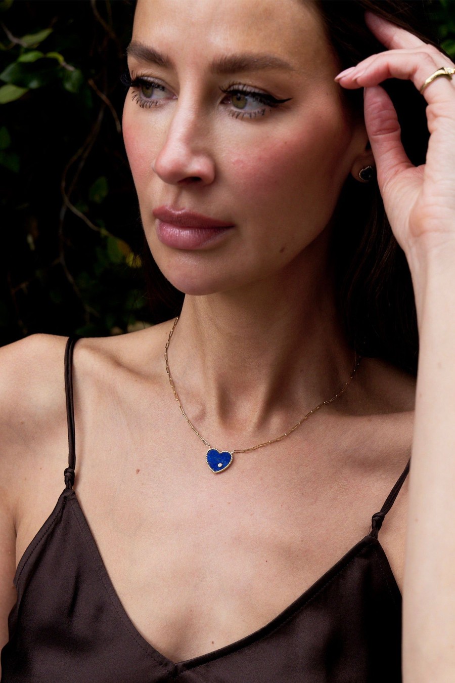 Women YVONNE LEON Necklaces | Solitaire Heart Necklace Lapis