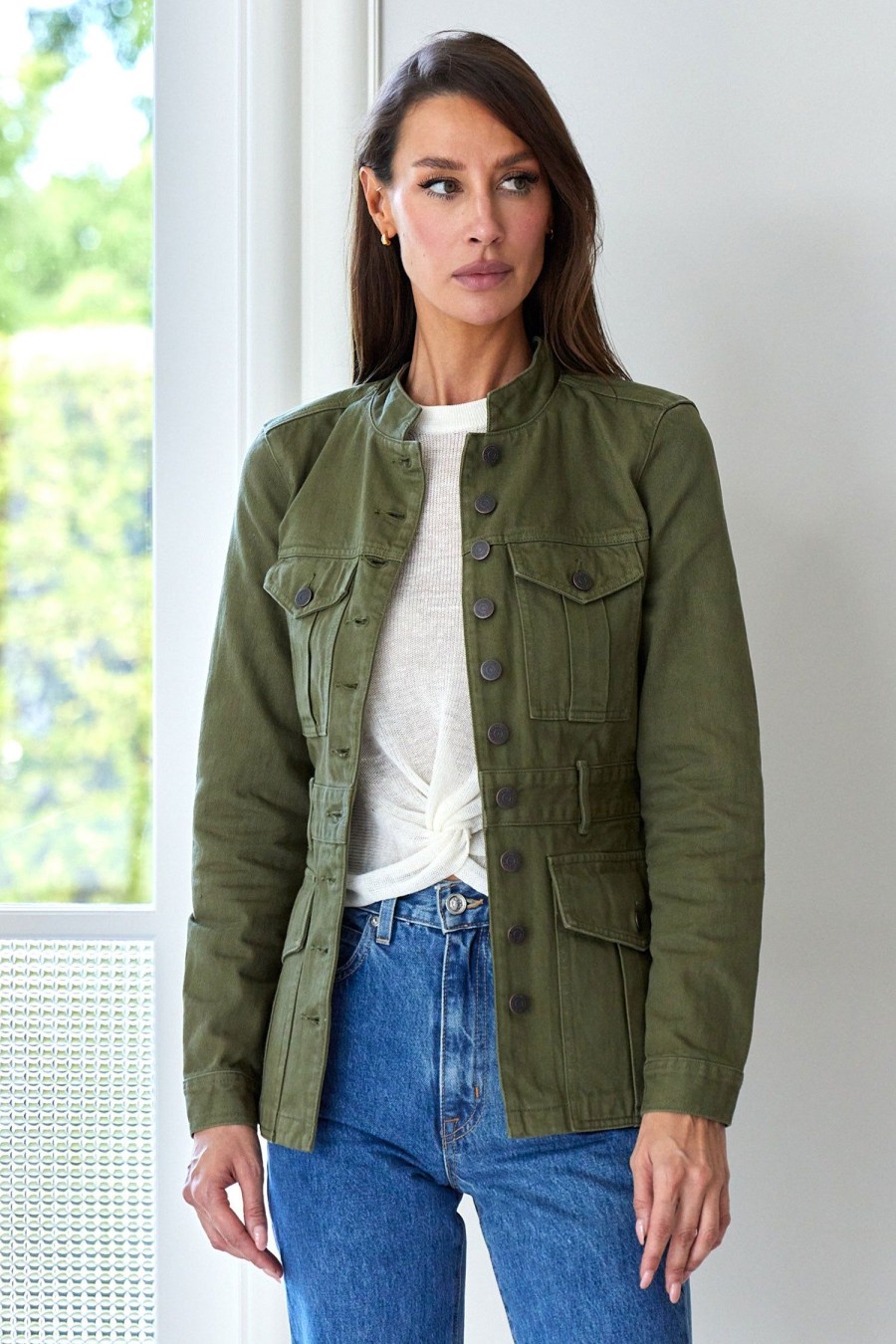 Women VERONICA BEARD Jackets | Tika Jacket Army