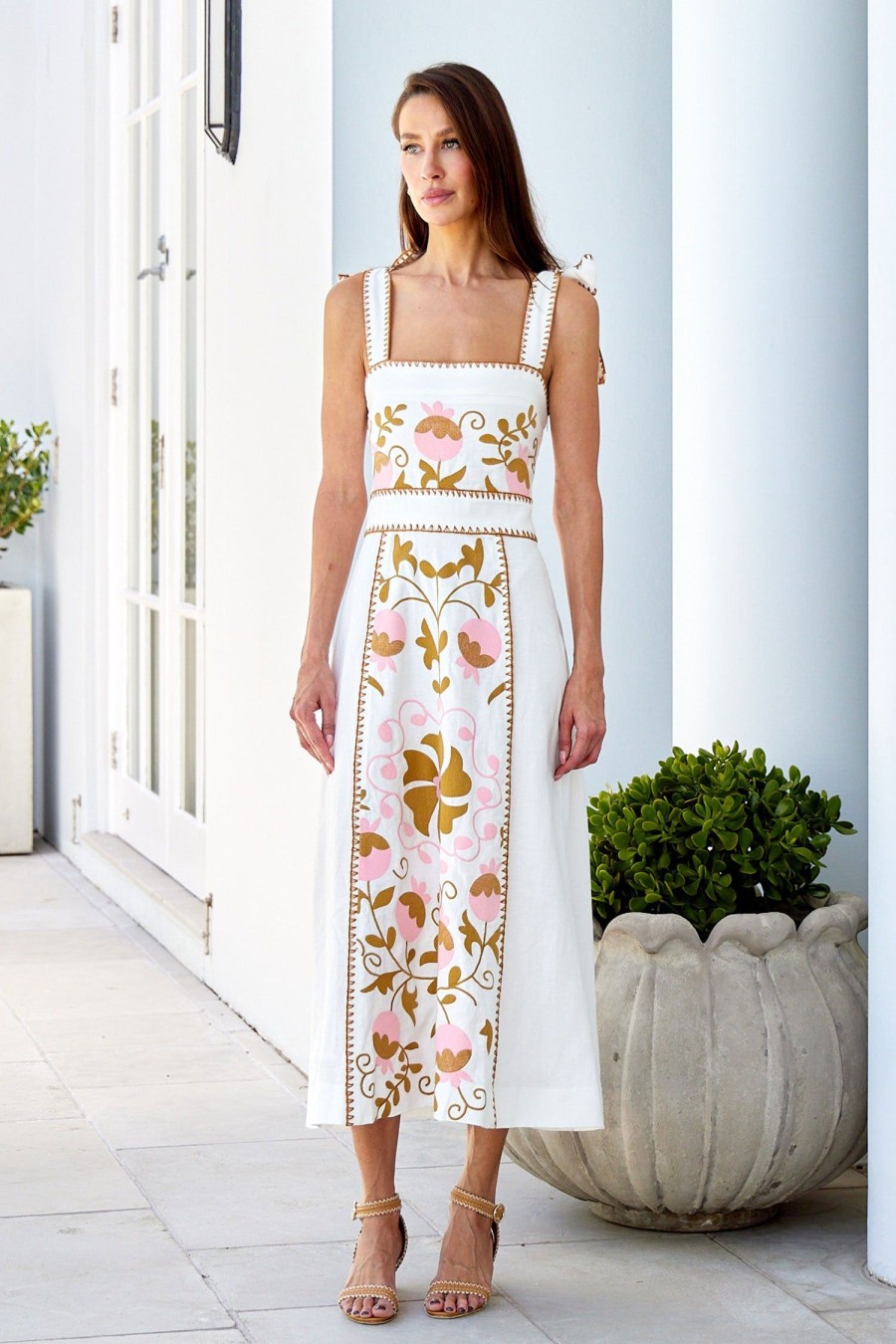 Women LUG VON SIGA Dresses | Ornella Uzbek Dress Off White