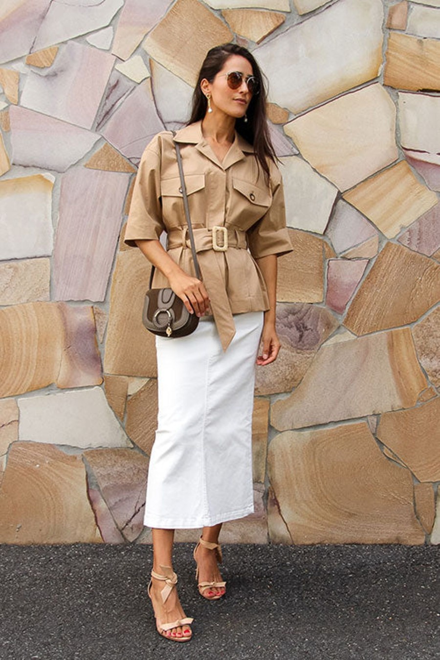 Women NANUSHKA Skirts | Claudia Flared Skirt White