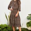 Women VERONICA BEARD Dresses | Tunis Dress Cinnamon