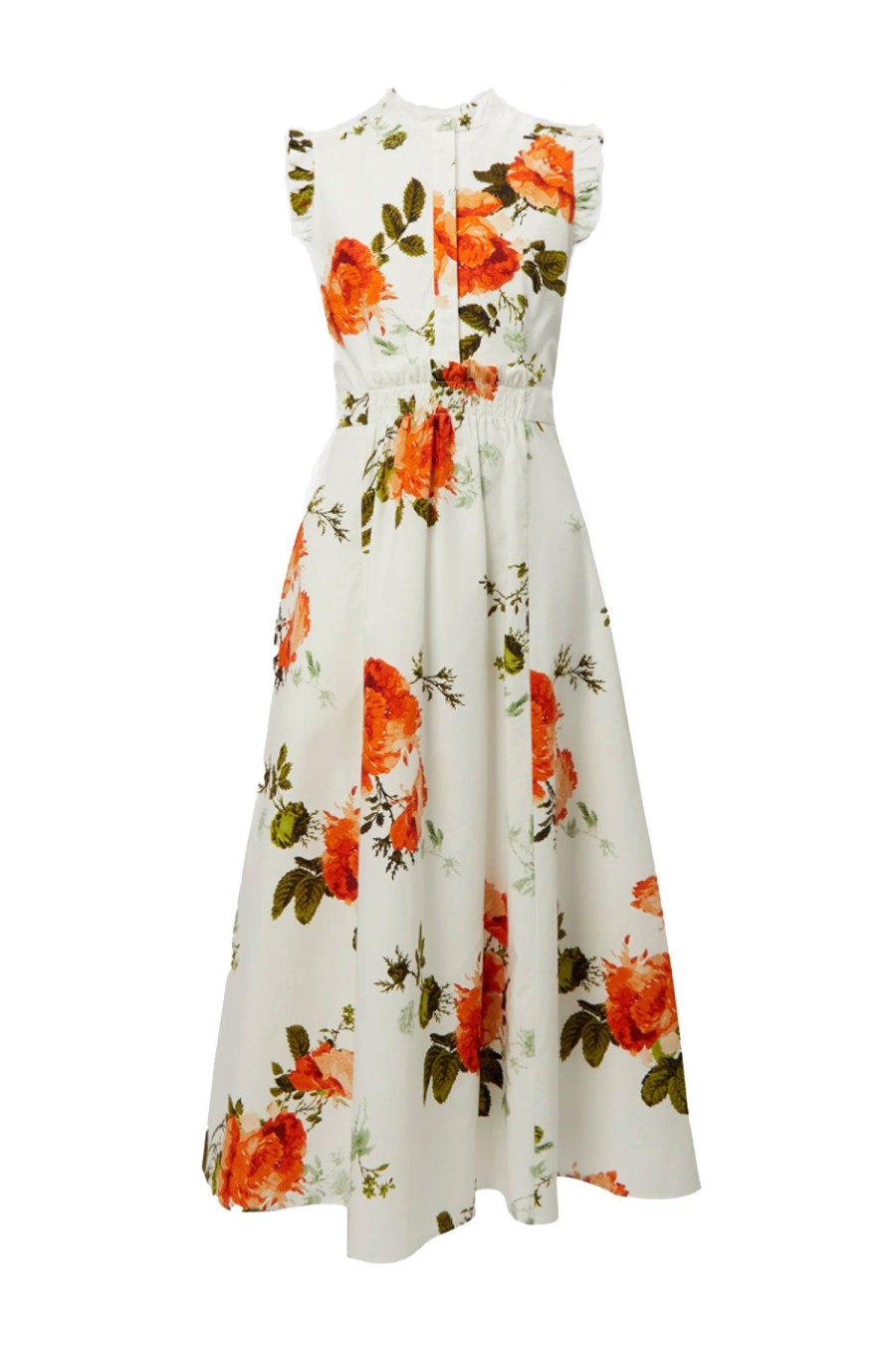 Women ERDEM Dresses | Cavendish Midi Dress White Multi