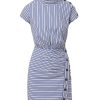 Women VERONICA BEARD Dresses | Arabel Dress Blue Stripe