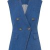 Women VERONICA BEARD Tops | Amika Vest Blue