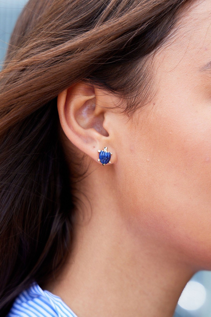 Women YVONNE LEON Earrings | Turtle Earrings Lapis