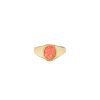 Women YVONNE LEON Rings | Mini Oval Signet Ring Coral