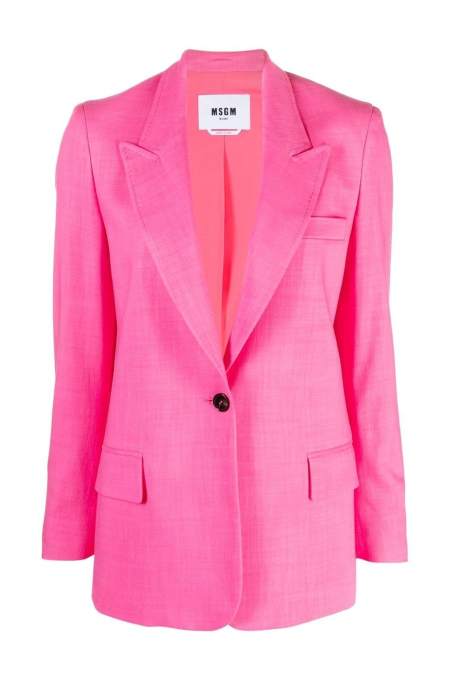 Women MSGM Jackets | Single Breasted Blazer Pink