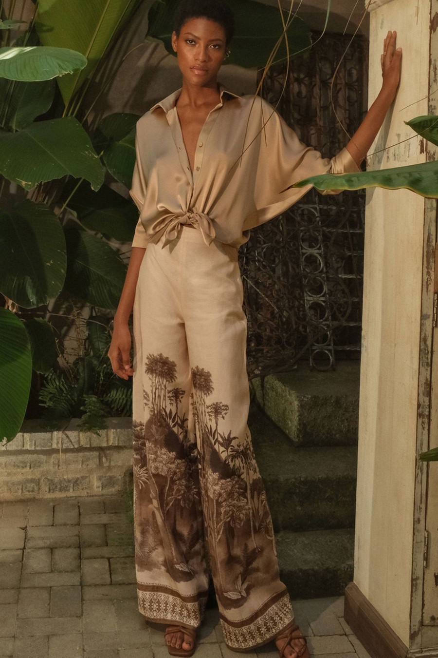 Women ANDRES OTALORA Tops | Marbella Blouse Taupe