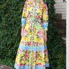 Women BORGO DE NOR Dresses | Demi Dress Yellow Multi