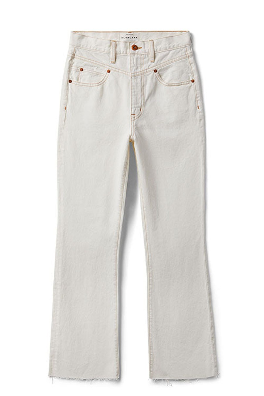 Women SLVRLAKE Jeans | Frankie Double Yoke Jean Natural White