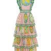 Women ALEMAIS Dresses | Porcelain Friss Midi Dress Multi