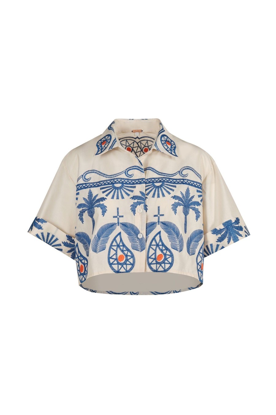 Women JOHANNA ORTIZ Tops | Manyattas Shirt Ecru/Blue